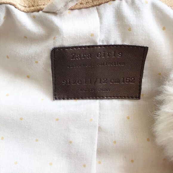 Zara kids off White faux fur vest EUC 11-12Y - Picture 4 of 5